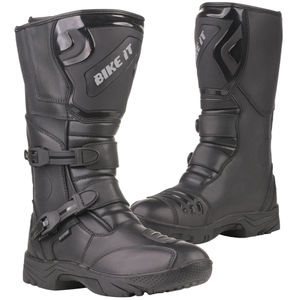 Bike-It Triple Black Motorcycle Boots