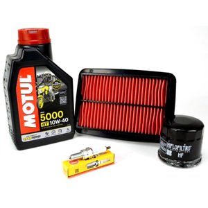 Motul Oil, HiFlo Oil Filter, NGK Spark Plugs & MIW Air Filter Service Kit