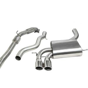 Cobra Sport Non-Resonated 3&quot; Turbo Back Exhaust System With Hi-Flow Sports Cat
