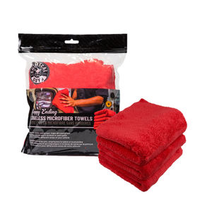 Chemical Guys Happy Ending Edgeless Microfiber Towel Red 16&quot; X 16&quot;