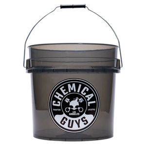 Chemical Guys Heavy Duty Ultra Clear Smoked Obsidian Black Bucket