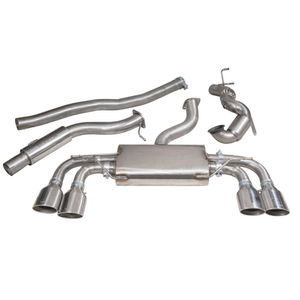 Cobra Sport Resonated 3&quot; Turbo Back Exhaust System - Non-Valved With Sports Cat
