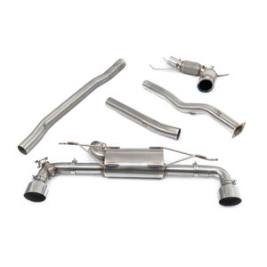 Cobra Sport Non-Resonated 3&quot; Turbo Back Exhaust System - Valved With Sports Cat