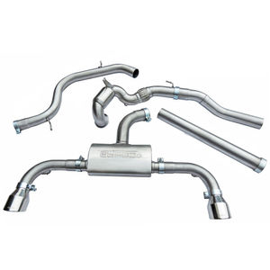 Cobra Sport Non-Resonated 3&quot; Turbo Back Exhaust System With Sports Cat