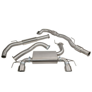 Cobra Sport Resonated 3&quot; Turbo Back Exhaust System With Hi-Flow Sports Cat