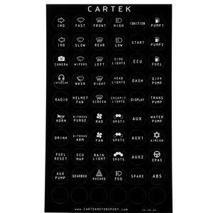 Cartek Sticker Sheet For Retro Power Distribution Panel