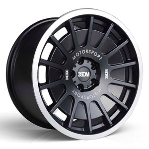 3SDM 0.66 Alloy Wheels In Matt Black With Mirror Polished Lip Set Of 4