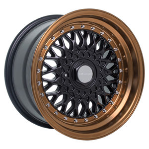 Dare DR RS Alloy Wheels In Matt Black And Bronze Lip With Chrome Rivets Set Of 4