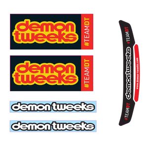 Demon Tweeks Kart Sticker Pack - White