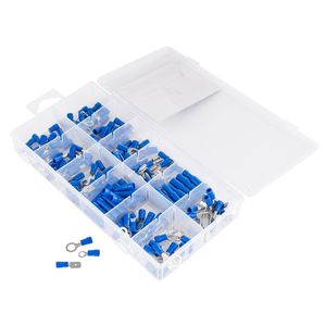 Pitking Products Blue Electrical Pre-Insulated Crimp Connector Assortment - 165 Piece