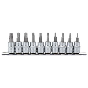 Draper 3/8&quot; Sq. Dr. 48mm long TX STAR Security Socket Bit Set (10 Piece)