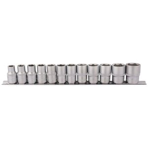 Draper 1/2'' Square Drive Socket Set on Metal Rail
