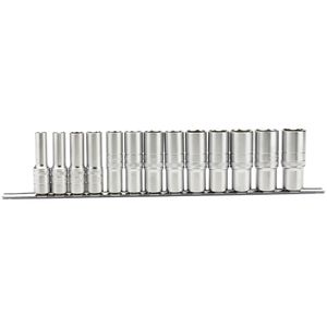 Draper 1/2'' Sq. Dr. Imperial Deep Sockets on a Metal Rail