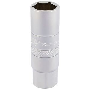 Draper 3/8'' Square Drive 6 Point Satin Chrome Spark Plug Socket