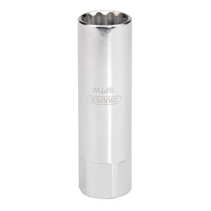 Draper 8mm Thread (14mm Socket) 3/8&quot; Sq Dr Thin Wall Hi-Torq 12 Pt Spark Plug Socket