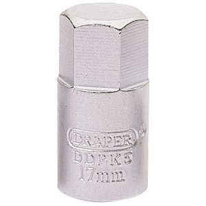 Draper 17MM Hexagon 3/8 Square Drive Drain Plug Key - DDPK5