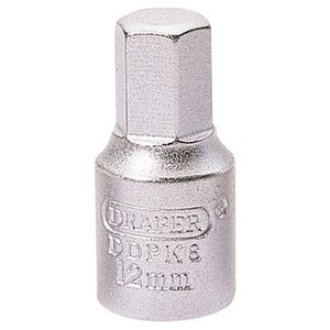 Draper 12MM Hexagon 3/8 Square Drive Drain Plug Key - DDPK8