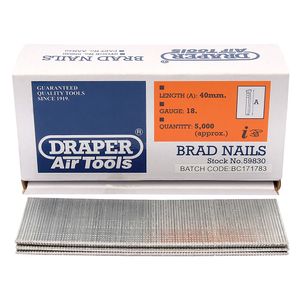Draper 40MM Brad Nails (5000) - AAN40