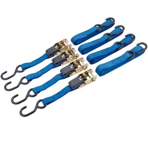 Draper 250Kg 4 Piece Ratcheting Tie Down Straps - RTDS25B4/B
