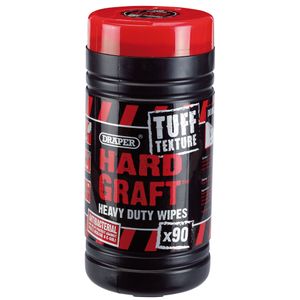 Draper Tuff Texture, 'Hard Graft' Heavy Duty Wipes (Tub of 90) - HGW-HD90