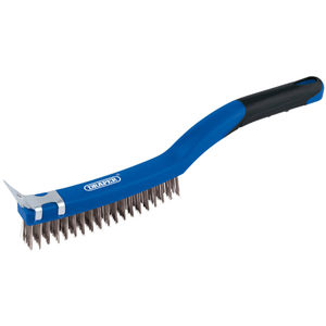 Draper Wire Scratch Brush With Scraper (3 Row) - WBSC14SS