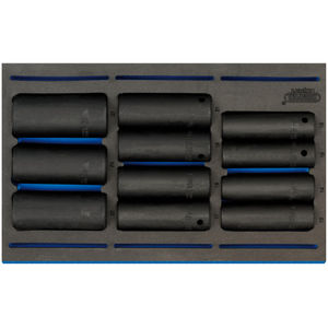 Draper 1/2&quot; Square Drive Impact Socket Set In 1/4 Drawer EVA Insert Tray (11 Piece)