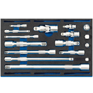 Draper Extension Bar, Universal Joints & Socket Set 1/4 Drawer EVA Insert (16 Pc)