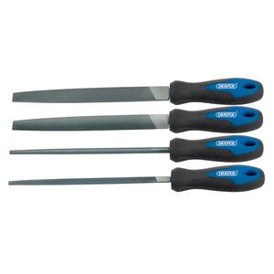 Draper 4 Piece 200MM Soft Grip Engineers File Set - 8106B/4