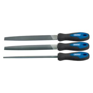 Draper 3 Piece 200MM Soft Grip Engineers File Set - 8106B/3