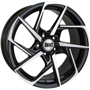 DRC DVX Alloy Wheels in Black Polished Face Set Of 4