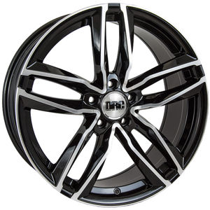DRC DAA Alloy Wheels in Black Polished Face Set Of 4