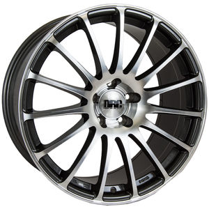 DRC Rapide Alloy Wheels in Gunmetal/Polished Face Set of 4