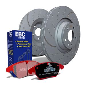 EBC Brakes Turbo Groove Discs and Redstuff Pads Kit