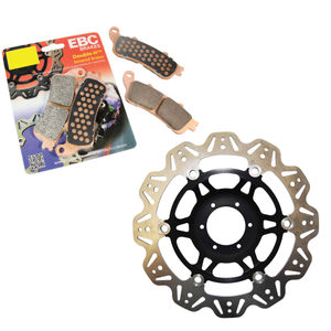 EBC Brakes Vee-Series Black Hub Motorcycle Brake Disc & Pad Kit