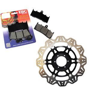 EBC Brakes Vee-Series Black Hub Motorcycle Brake Disc & Pad Kit