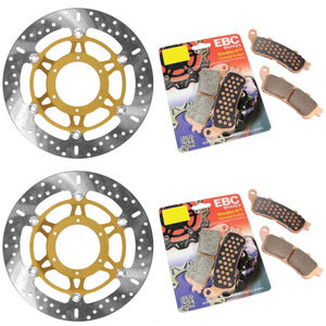 EBC Brakes Motorcycle X Disc & Double H Sintered Pad Brake Kit