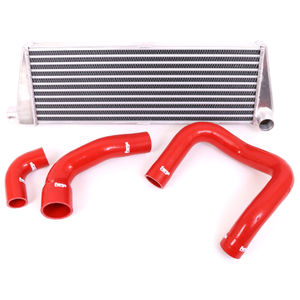 Forge Intercooler with Red Silicone Hoses
