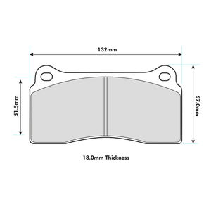 PBS Brakes ProRace Brake Pads To Fit Brembo 20.4862.05 / OE Calipers