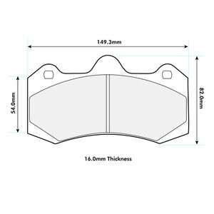 PBS Brakes ProTrack Brake Pads To Fit AP Racing CP7040 Caliper
