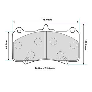 PBS Brakes ProTrack Brake Pads To Fit AP Racing CP8520/CP8521/CP8522 Calipers 