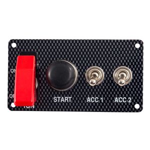Grayston Carbon Effect Starter Switch Panel With 2 Accessory Switches