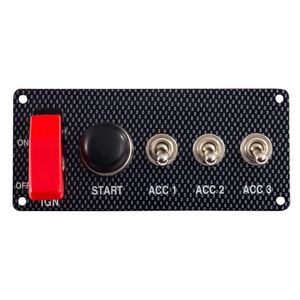 Grayston Carbon Effect Starter Switch Panel With 3 Accessory Switches