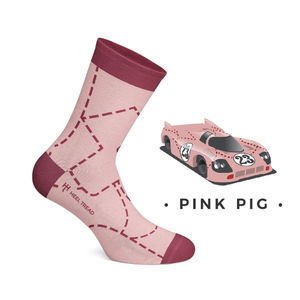 Heel Tread Automotive Icons Socks – Porsche 917 Pink Pig