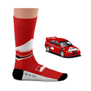 Heel Tread Automotive Icons Socks - Mitsubishi Lancer Evolution