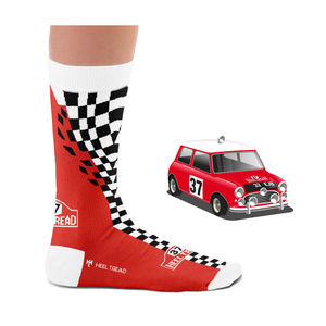 Heel Tread Automotive Icons Socks - Paddy Hopkirk Mini 33 EJB