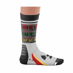 Heel Tread Automotive Icons Socks - Delorean Time Machine