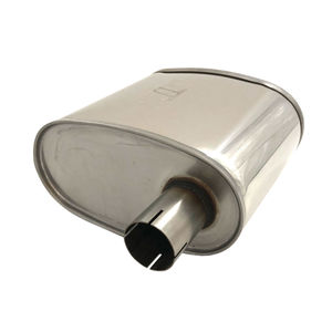 Jetex Universal Oval Exhaust Silencer - Offset