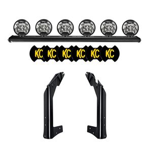 KC HiLiTES KC Xross Bar Overhead Slimlite LED 6 Light System - Jeep Wrangler JK