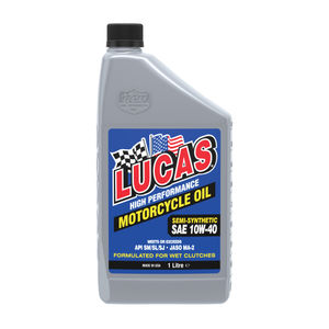 Lucas Oil Semi-Synthetic 10W40 Motorcycle Oil
