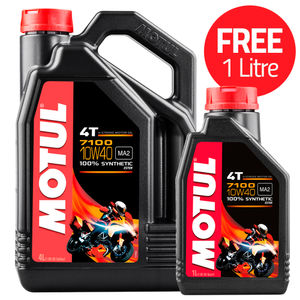 Motul 7100 4T Fully Synthetic 10W40 Engine Oil - 5 Litres